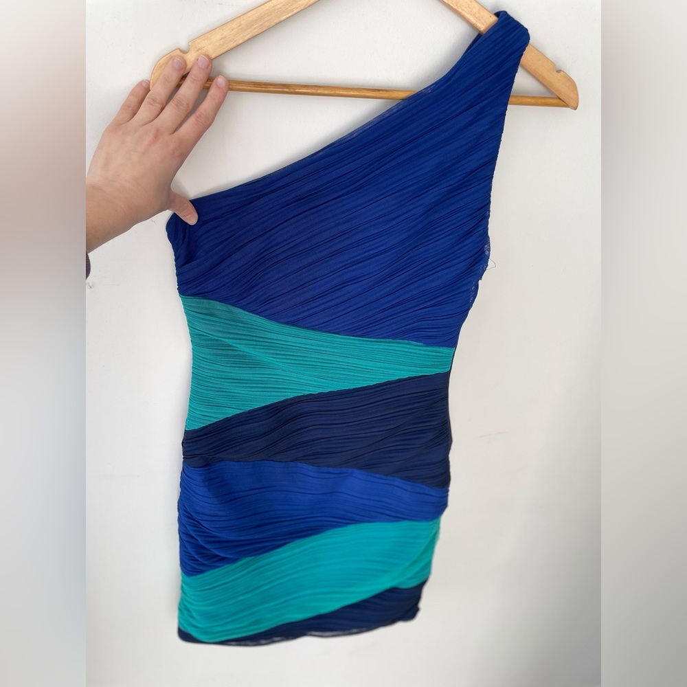 One shoulder BCBG bandage dress - rare find!